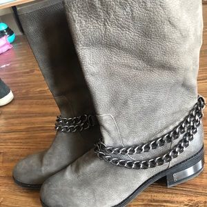 Grey Vince Camuto Chain Boot - Size 10